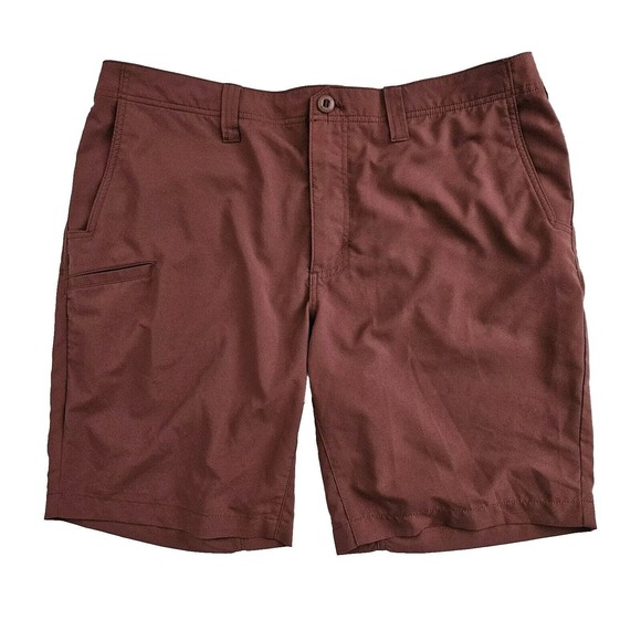 5.11 Tactical (Mens 40x10) Utility Chino Flat Front Shorts Red Polyester Stretch - Picture 1 of 6